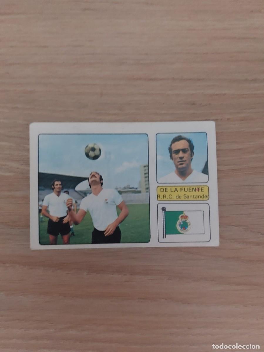 Cromos de f&uacute;tbol: 73 74 DE LA FUENTE RACING SANTANDER EDITORIAL FHER SIN PEGAR NUNCA PEGADO