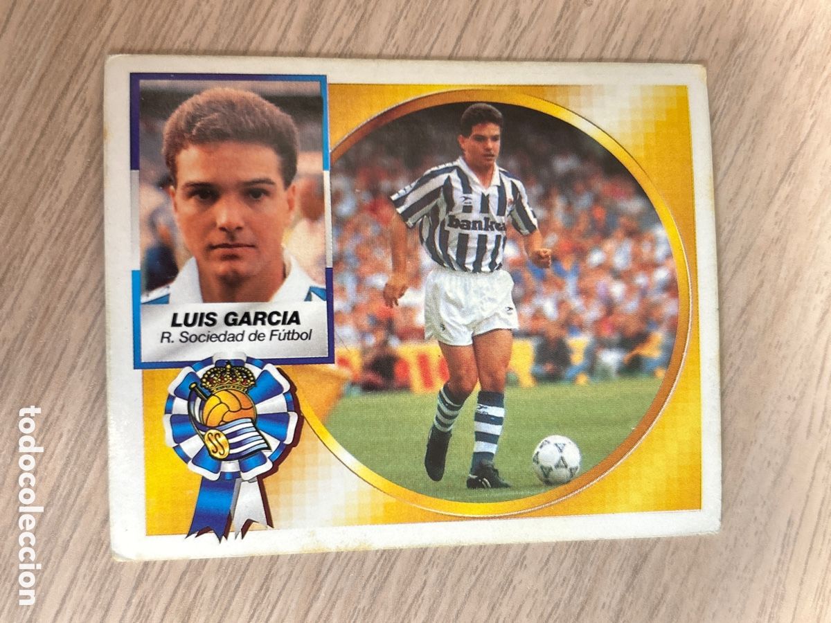 Cromos de f&uacute;tbol: LUIS GARCIA REAL SOCIEDAD FICHAJE 25 VERSION LIGA ESTE 1994 1995 94 95 NUNCA PEGADO SIN PEGAR