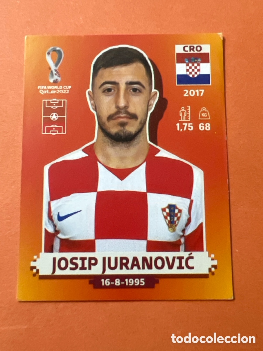 Cromos de f&uacute;tbol: MUNDIAL NARANJA 2022 WORLD CUP QATAR ROSA ALBUM PANINI LIGA N CRO6 CRO 6 CROACIA JOSIP JURANOVIC
