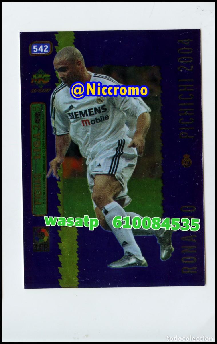 Cromos de f&uacute;tbol: ronaldo real madrid pichichi 2004 MUNDICROMO cards niccromo