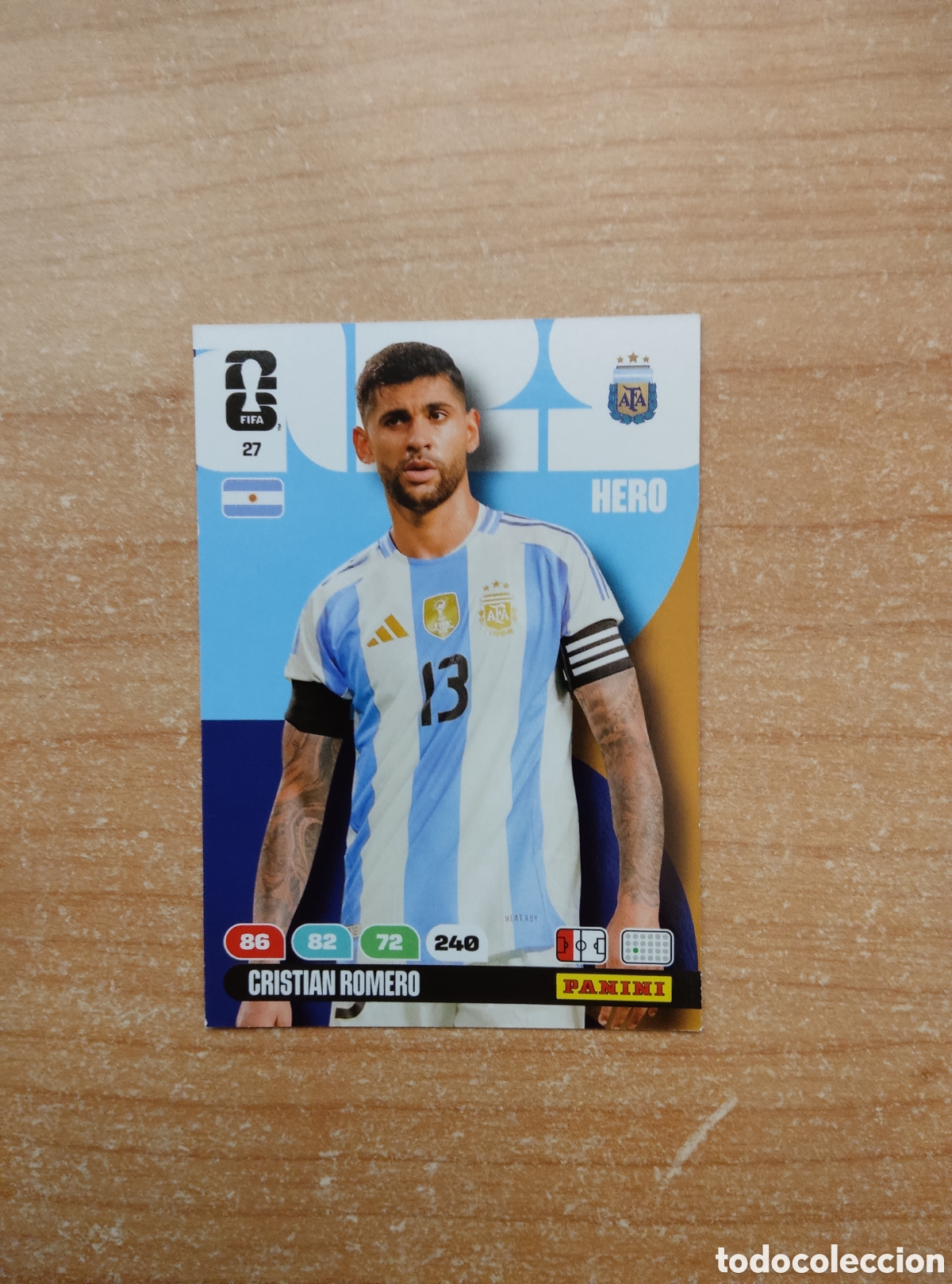 Figurine di Calcio: 27 CRISTIAN ROMERO ARGENTINA ADRENALYN XL MUNDIAL 2026