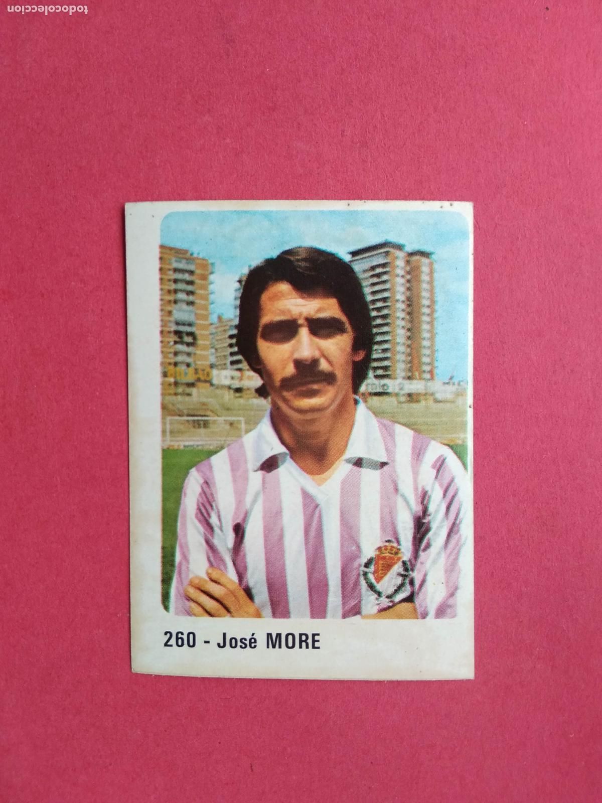 Figurine di Calcio: EDITORIAL CROMO CROM PANINI LIGA 80 81 1980 1981 DESPEGADO REAL VALLADOLID N&ordm; 260 JOSE MORE