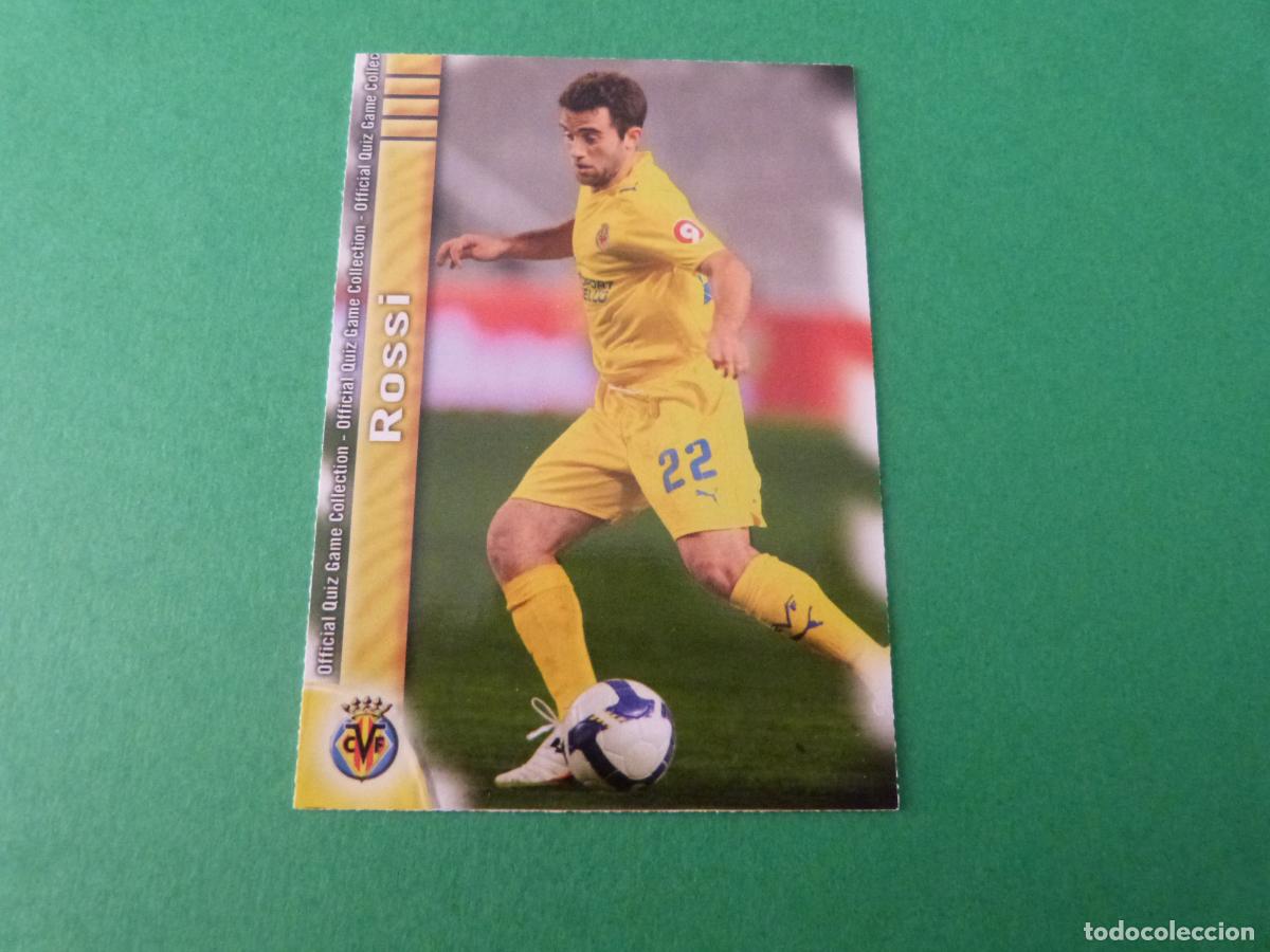 Cromos de f&uacute;tbol: TRADING CARD FUTBOL ROSSI VILLARREAL C.F. N&ordm; 128 FICHAS LIGA MUNDICROMO 2009-2010/09-10