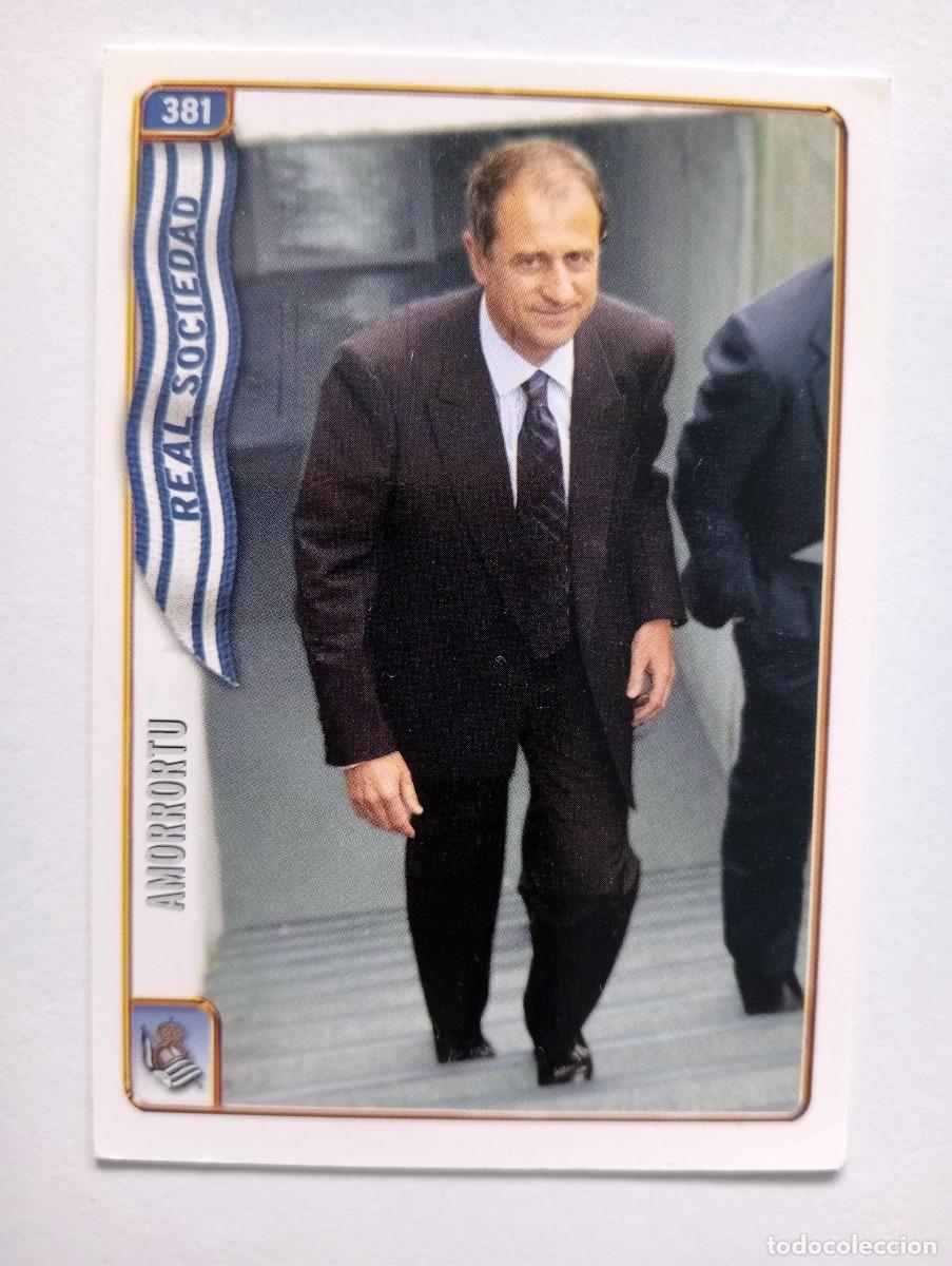 Cromos de f&uacute;tbol: CROMO FUTBOL REAL SOCIEDAD MUNDI CROMO 2004-2005: ENTRENADOR AMORRORTU