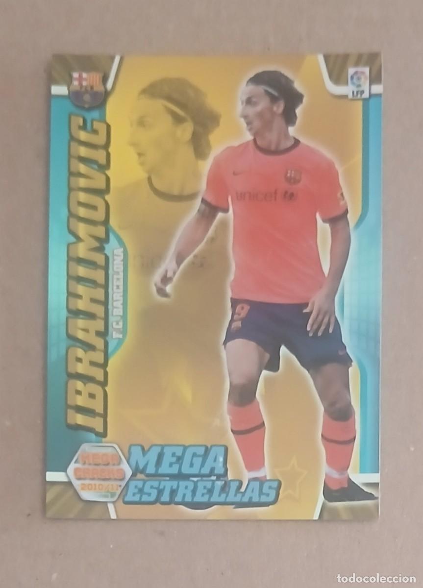 Cromos de f&uacute;tbol: CROMO n&ordm; 393 IBRAHIMOVIC BARCELONA MEGA ESTRELLAS MEGACRACKS 2010-2011 DE PANINI. Nuevo de sobre.