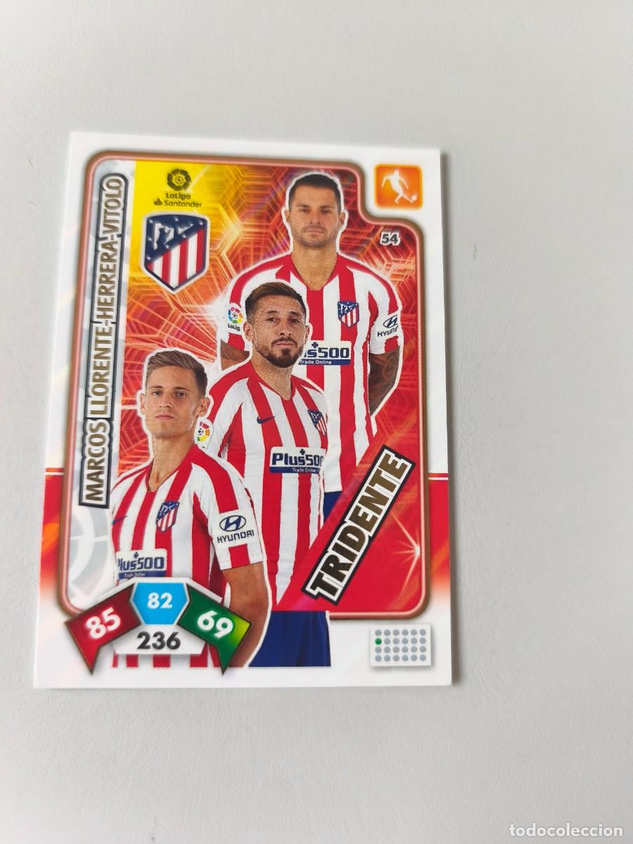 Cartes &agrave; collectionner de Football: ADRENALYN XL 2019 2020 19 20 ATLETICO DE MADRID TRIDENTE 54 MARCOS LLORENTE- HERRERA -VITOLO CJA1