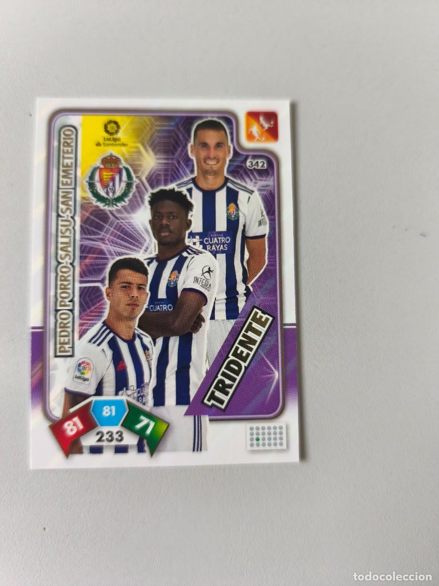 Cromos de f&uacute;tbol: ADRENALYN XL 2019 2020 19 20 VALLADOLID TRIDENTE 342 PEDRO PORRO-SALISU -SAN EMETERIO CJA1