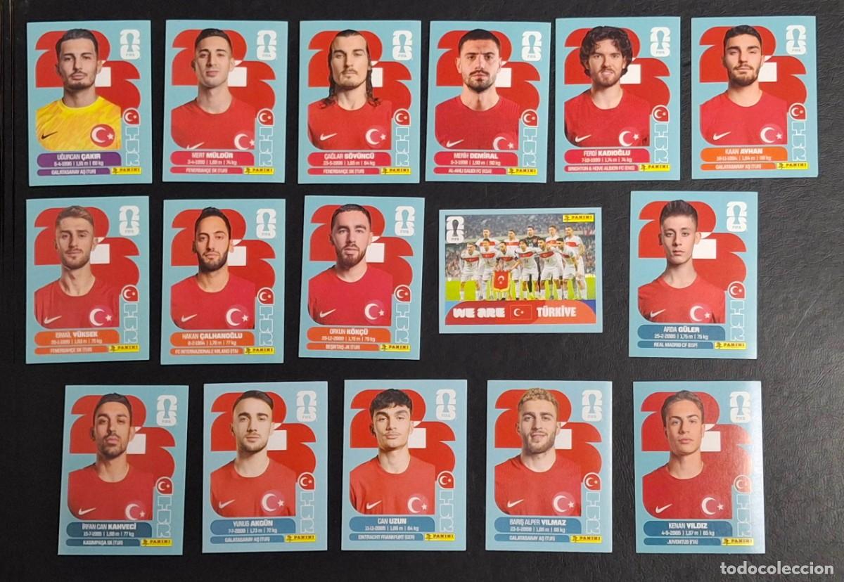 Cromos de Futebol: Turqu&iacute;a TUR 16 cromos, Mundial de F&uacute;tbol 2026