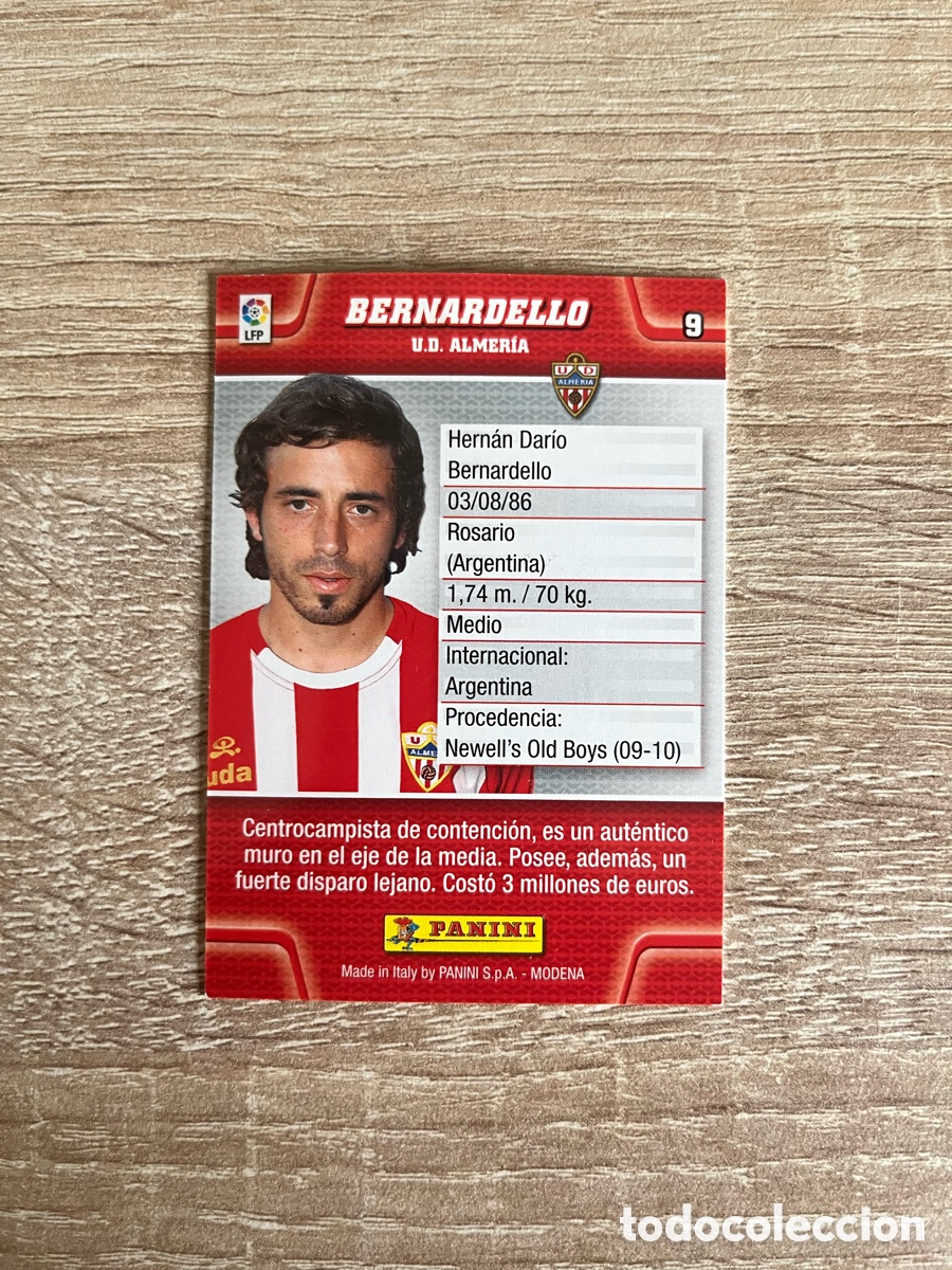 Fu&szlig;ball-Sticker: 9 BERNARDELLO MEGACRACKS MGK 2010 2011 10 11 ALMER&Iacute;A