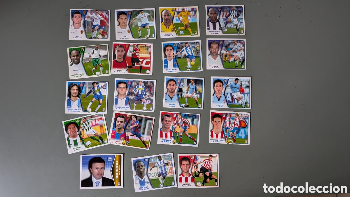 Cromos de f&uacute;tbol: LOTE 22 CROMOS DIFERENTES BAJAS Y BASICOS DIF&Iacute;CILES LIGA ESTE 2005/06 05 06 NUNCA PEGADOS SIN PEGAR