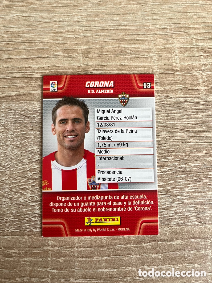 Cromos de f&uacute;tbol: 13 CORONA MEGACRACKS MGK 2010 2011 10 11 ALMER&Iacute;A
