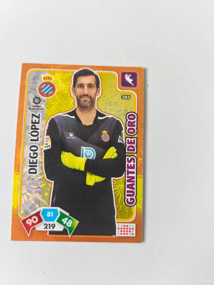 Cromos de f&uacute;tbol: ADRENALYN XL 2019 2020 19 20 ESPA&Ntilde;OL DIEGO L&Oacute;PEZ 385 GUANTES DE ORO CJA1