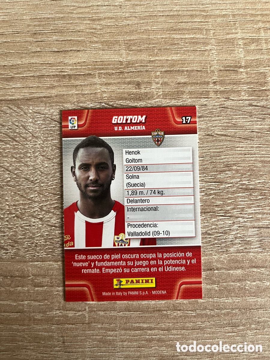 Cromos de f&uacute;tbol: 17 GOITOM MEGACRACKS MGK 2010 2011 10 11 ALMER&Iacute;A