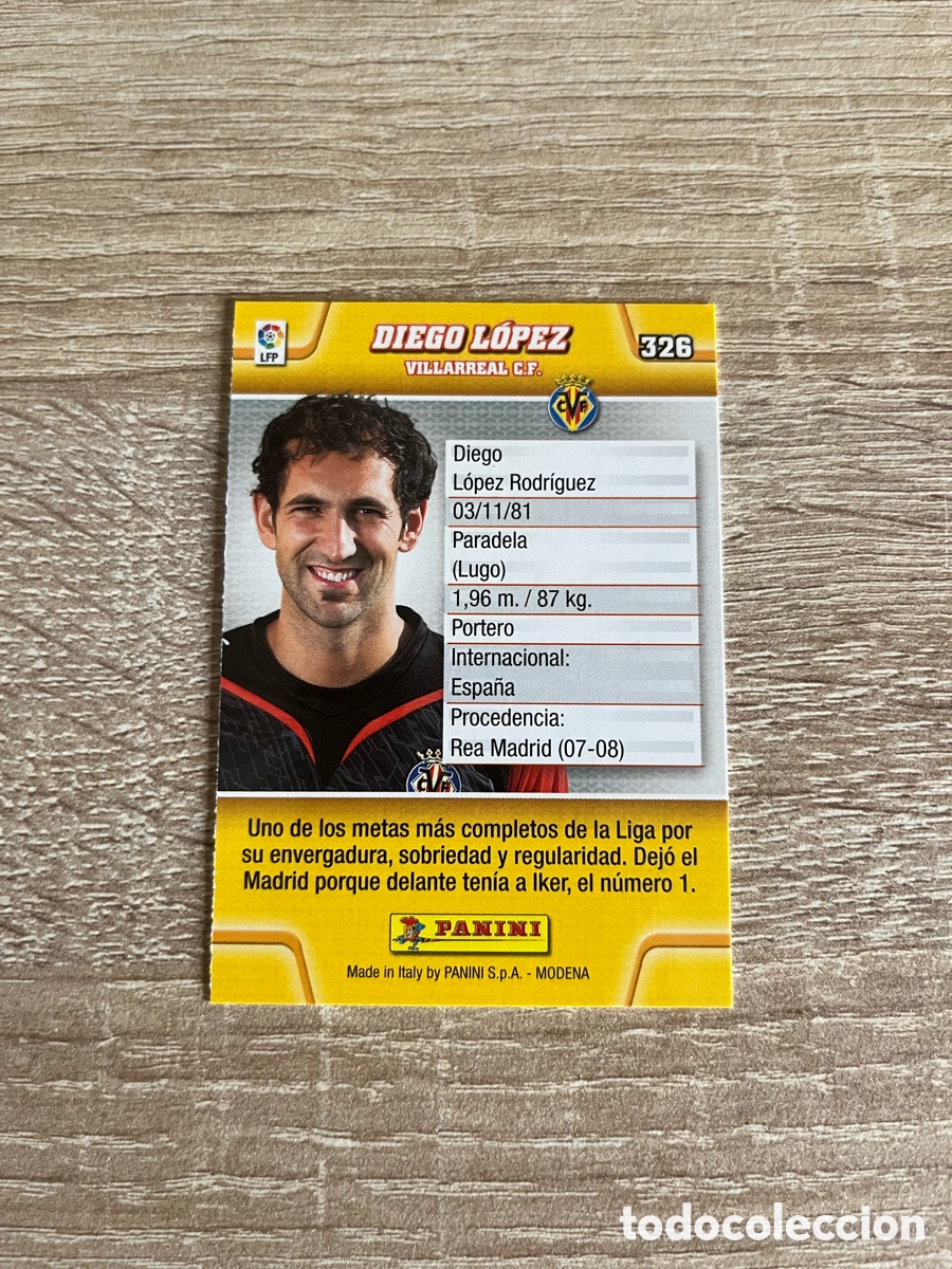 Cromos de f&uacute;tbol: 326 DIEGO L&Oacute;PEZ MEGACRACKS MGK 2010 2011 10 11 VILLARREAL