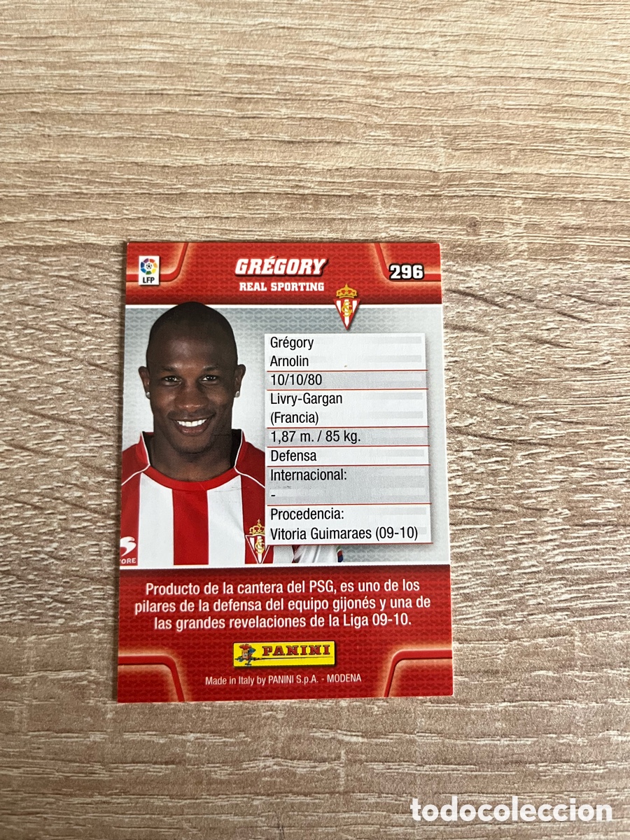 Cromos de f&uacute;tbol: 296 GREGORY MEGACRACKS MGK 2010 2011 10 11 REAL SPORTING DE GIJ&Oacute;N