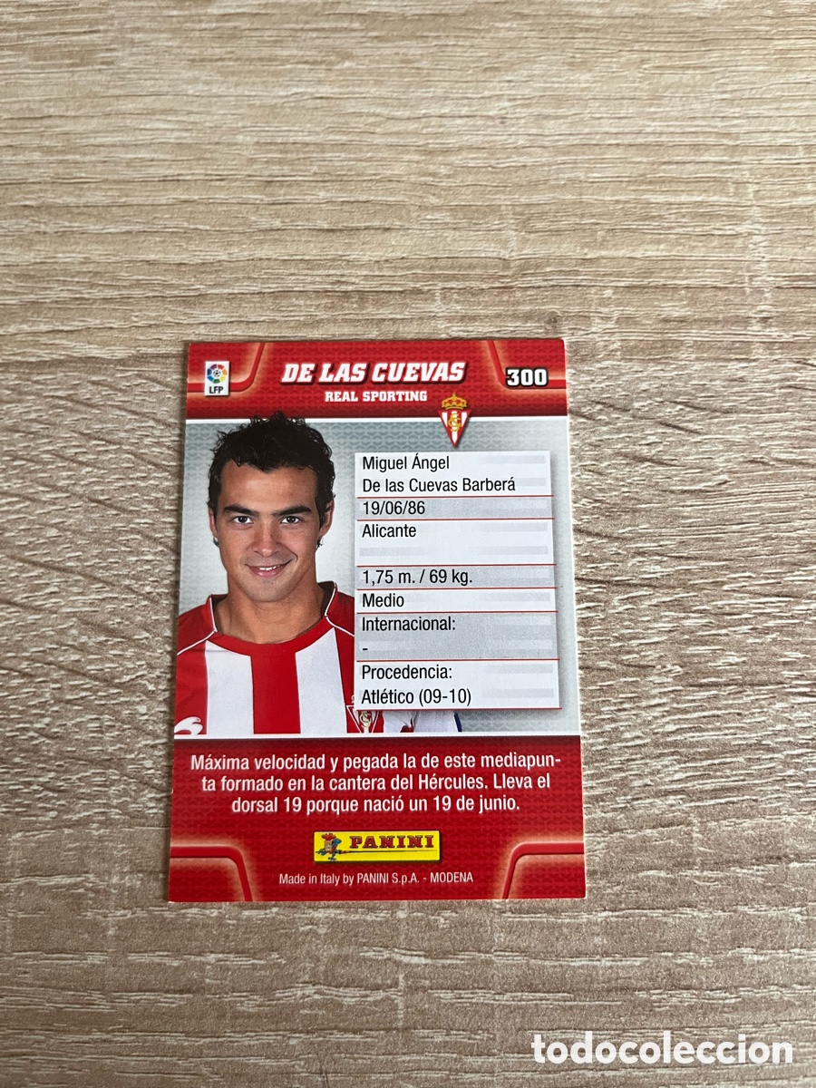 Football Stickers: 300 DE LAS CUEVAS MEGACRACKS MGK 2010 2011 10 11 REAL SPORTING DE GIJ&Oacute;N