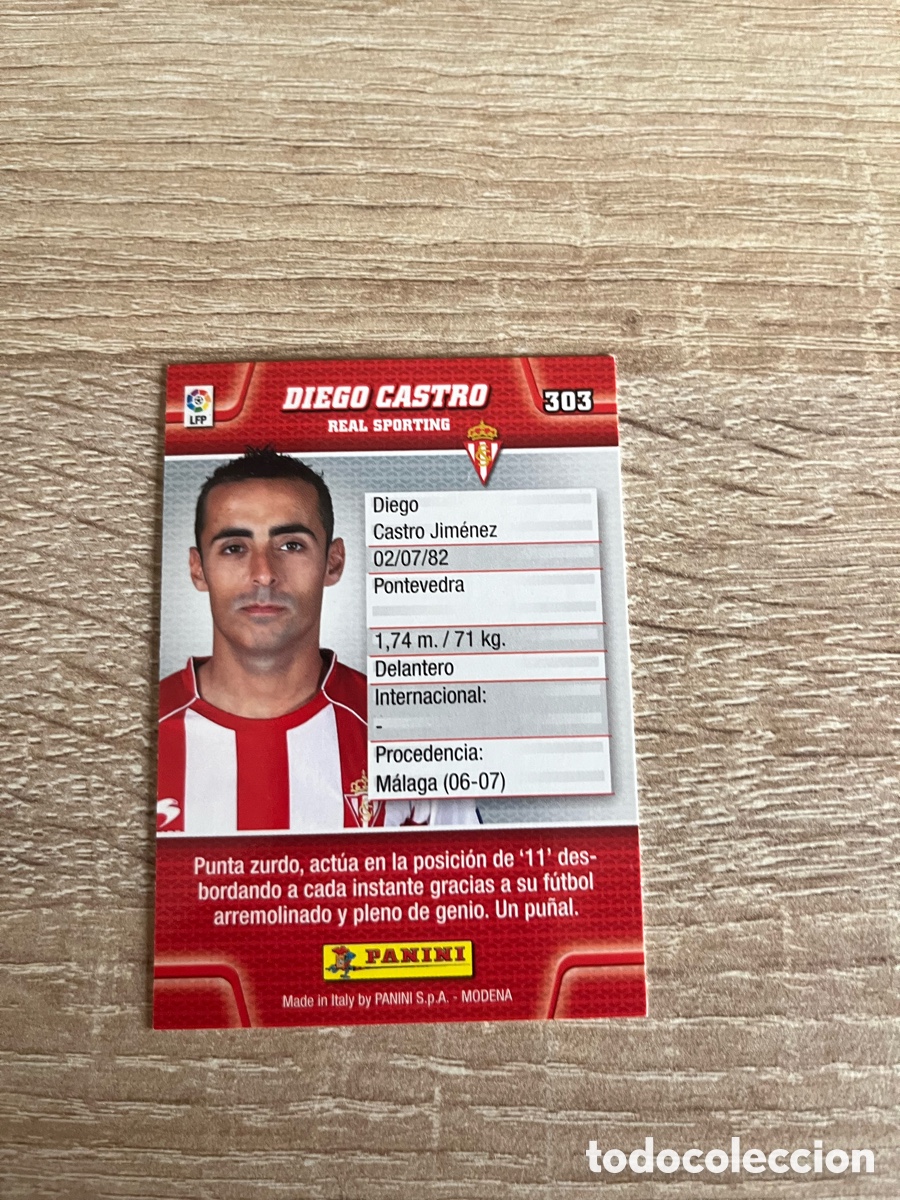 Fu&szlig;ball-Sticker: 303 DIEGO CASTRO MEGACRACKS MGK 2010 2011 10 11 REAL SPORTING DE GIJ&Oacute;N