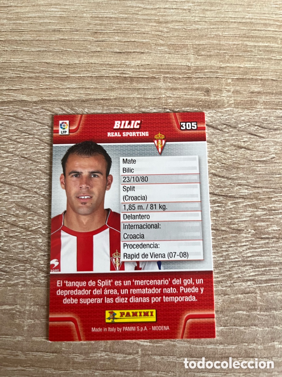 Figurine di Calcio: 305 BILIC MEGACRACKS MGK 2010 2011 10 11 REAL SPORTING DE GIJ&Oacute;N