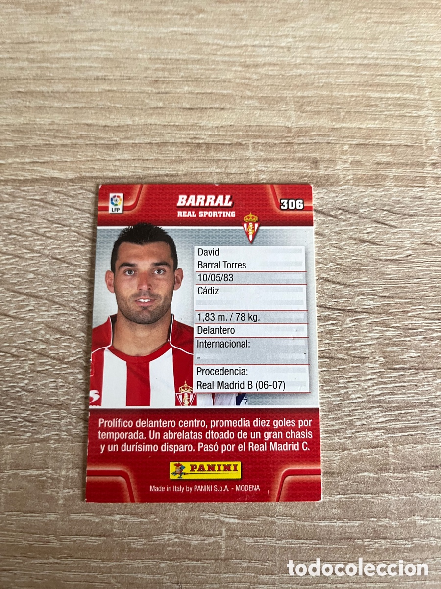 Figurine di Calcio: 306 BARRAL MEGACRACKS MGK 2010 2011 10 11 REAL SPORTING DE GIJ&Oacute;N