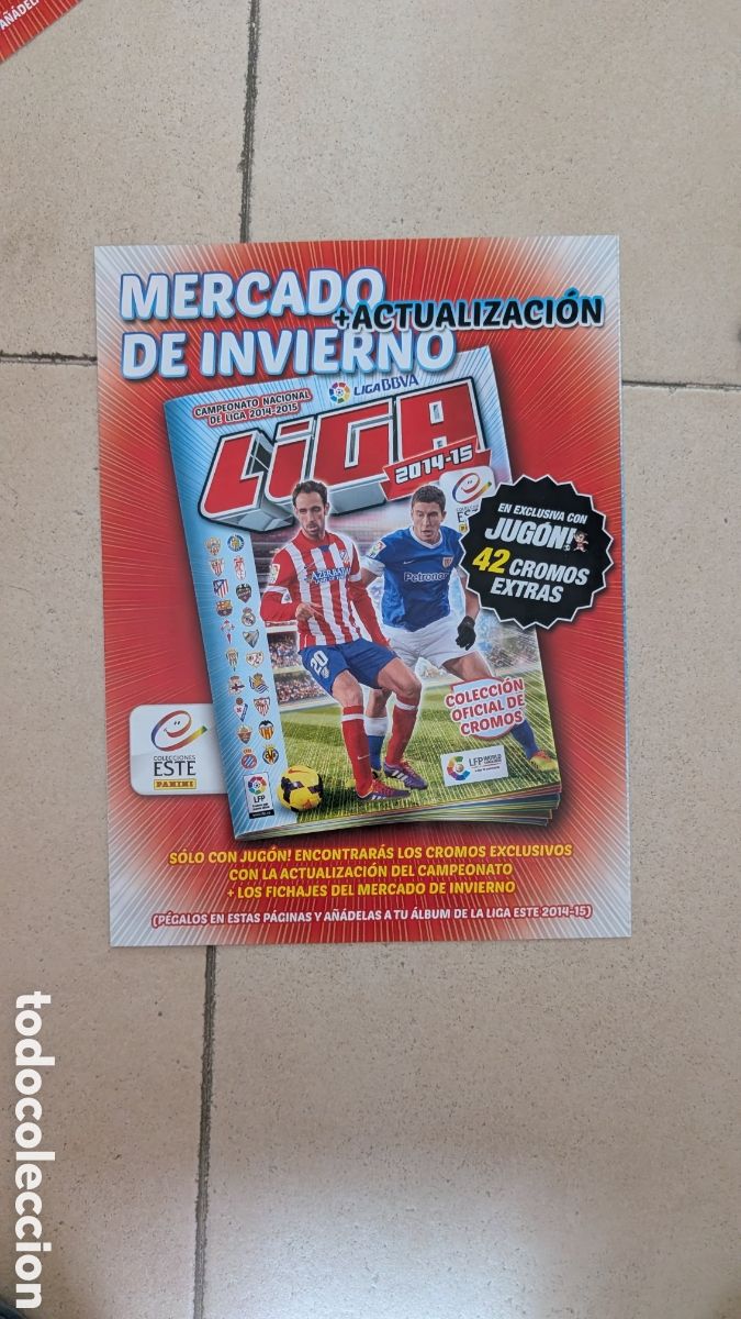 Fu&szlig;ball-Sticker: HOJAS VACIAS PLANCHA MERCADO AMPLIACION INVIERNO LIGA 2014/15 14 15 NUEVAS