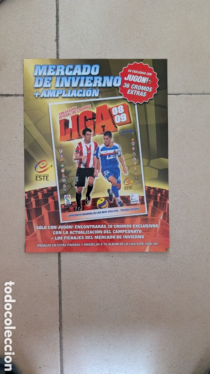 Fu&szlig;ball-Sticker: HOJAS VACIAS PLANCHA MERCADO AMPLIACION INVIERNO LIGA 2008/09 08 09 NUEVAS