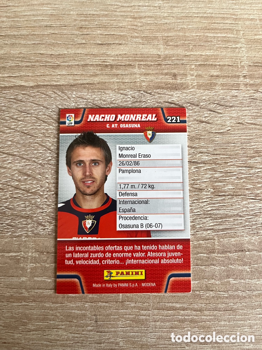 Cromos de f&uacute;tbol: 221 NACHO MONREAL MEGACRACKS MGK 2010 2011 10 11 OSASUNA