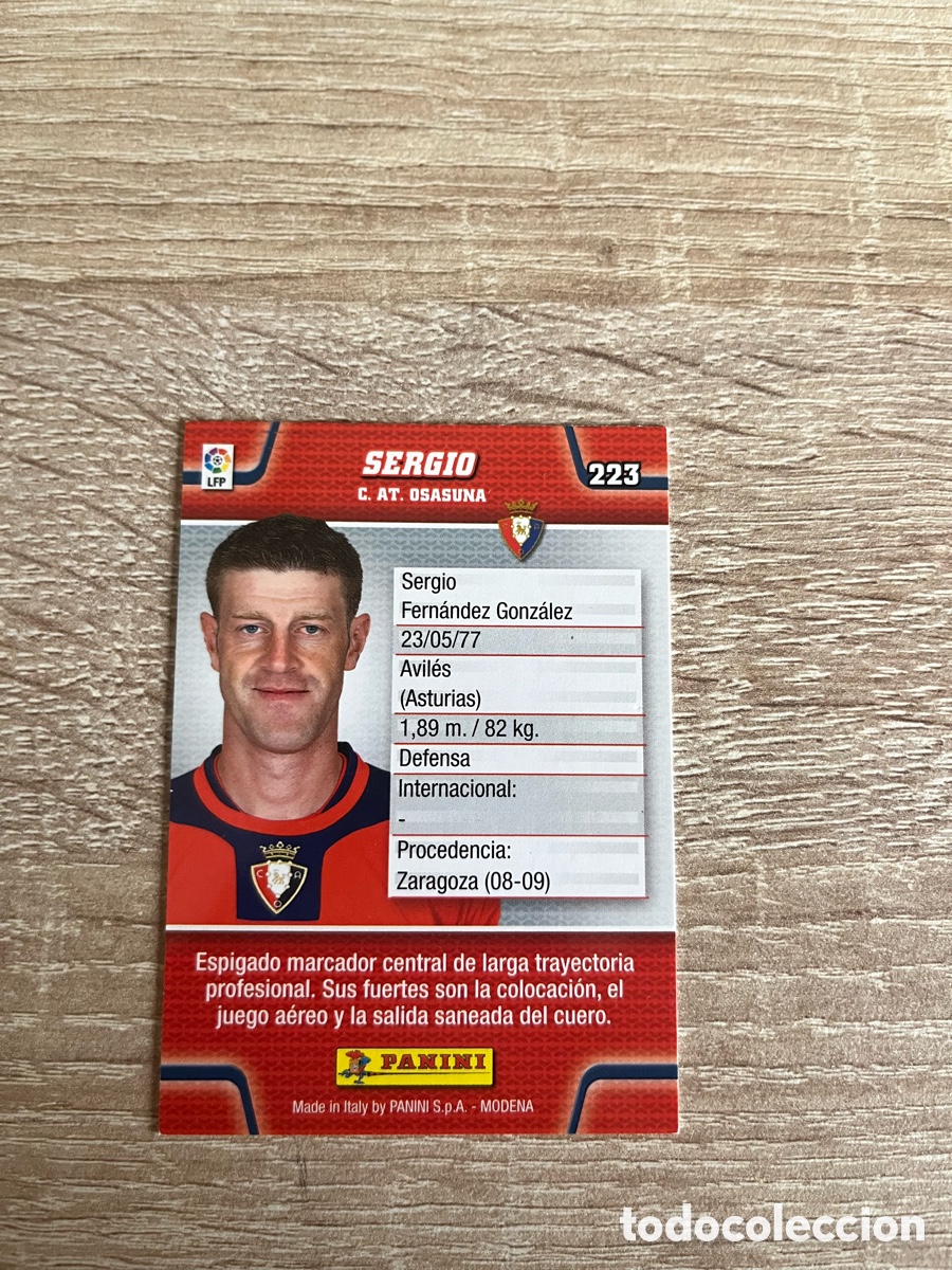 Cromos de f&uacute;tbol: 223 SERGIO MEGACRACKS MGK 2010 2011 10 11 OSASUNA
