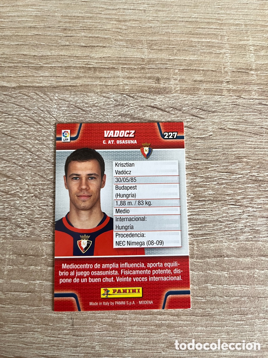 Cromos de f&uacute;tbol: 227 VADOCZ MEGACRACKS MGK 2010 2011 10 11 OSASUNA