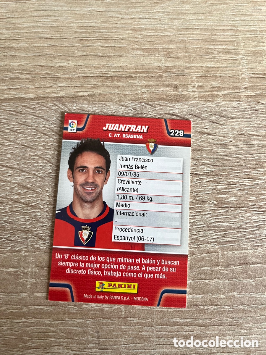 Cromos de f&uacute;tbol: 229 JUANFRAN MEGACRACKS MGK 2010 2011 10 11 OSASUNA