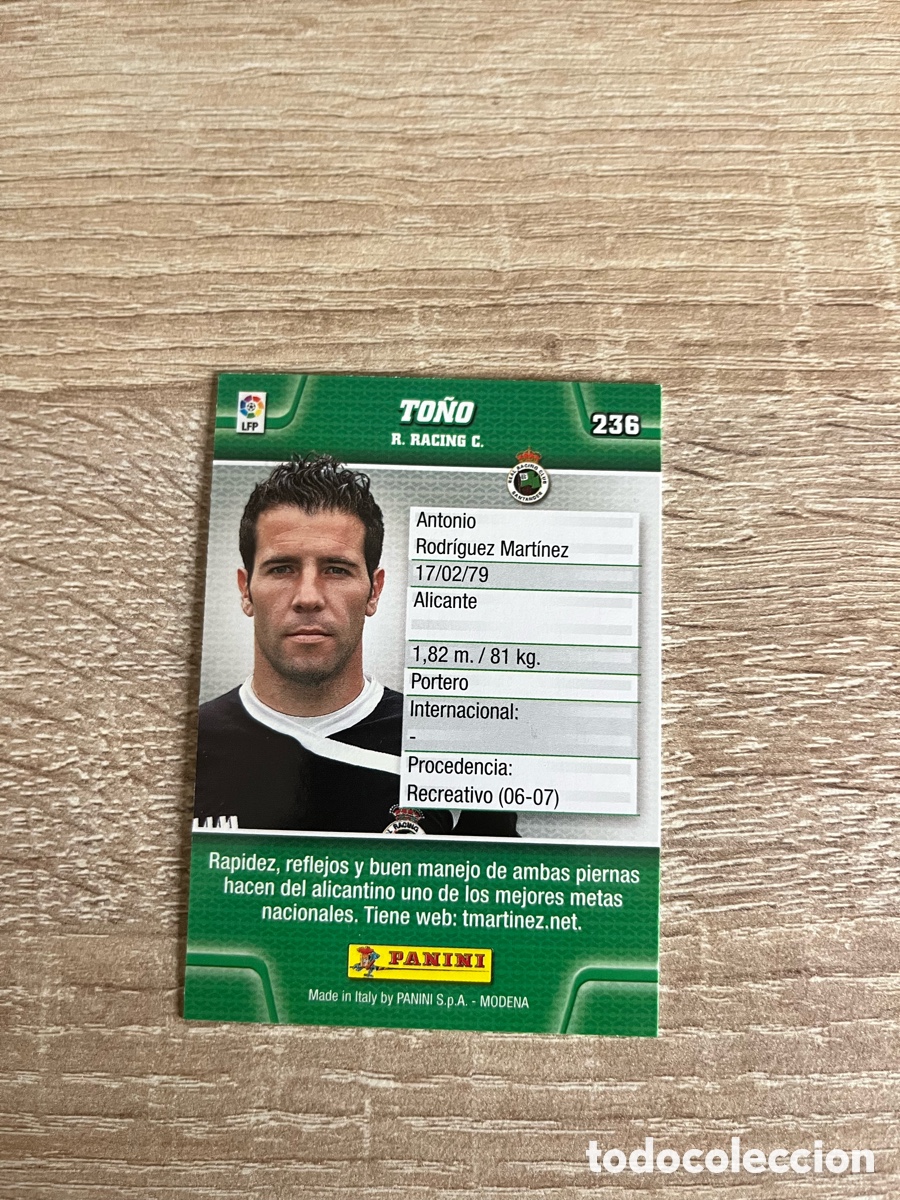 Cromos de f&uacute;tbol: 236 TO&Ntilde;O MEGACRACKS MGK 2010 2011 10 11 RACING DE SANTANDER