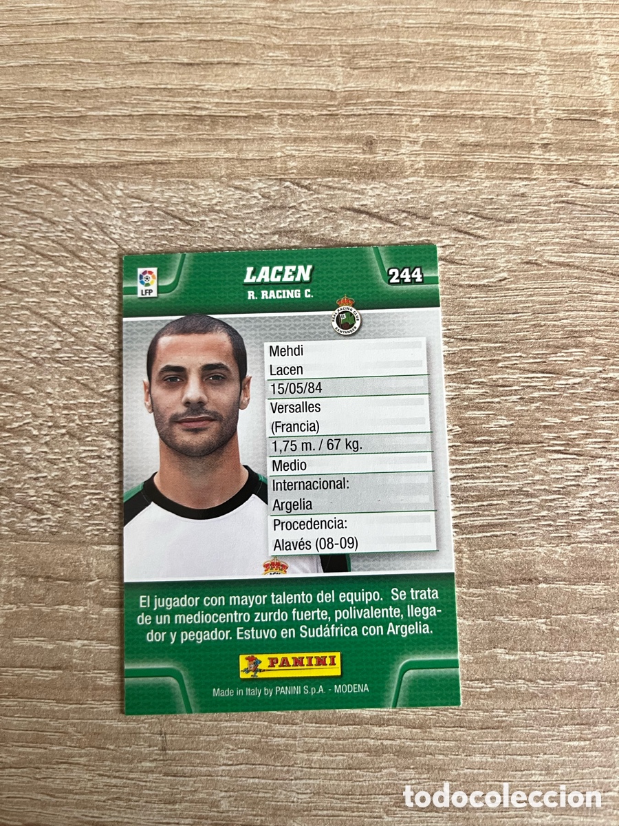 Cromos de f&uacute;tbol: 244 LACEN MEGACRACKS MGK 2010 2011 10 11 RACING DE SANTANDER