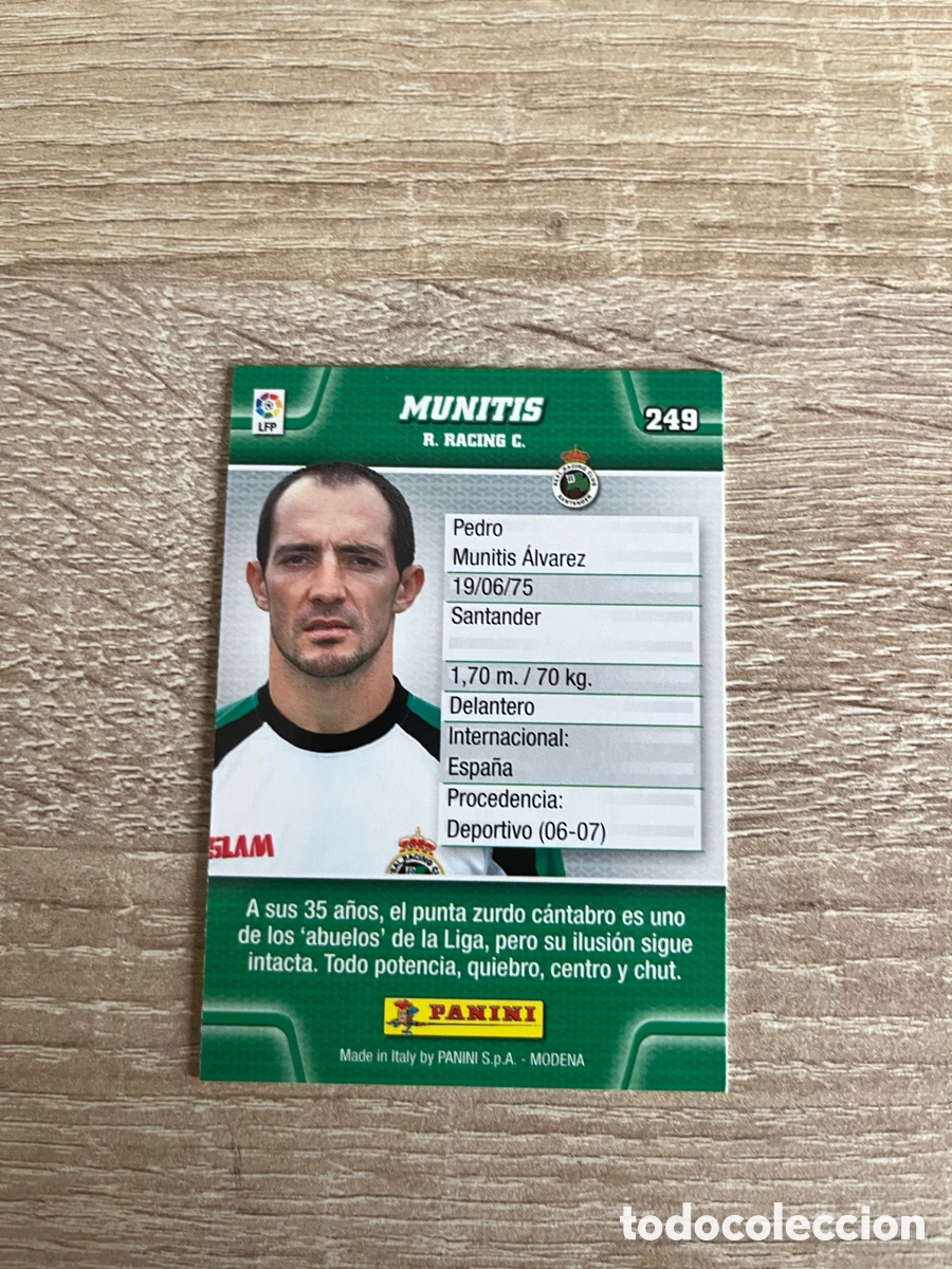 Cromos de f&uacute;tbol: 249 MUNITIS MEGACRACKS MGK 2010 2011 10 11 RACING DE SANTANDER