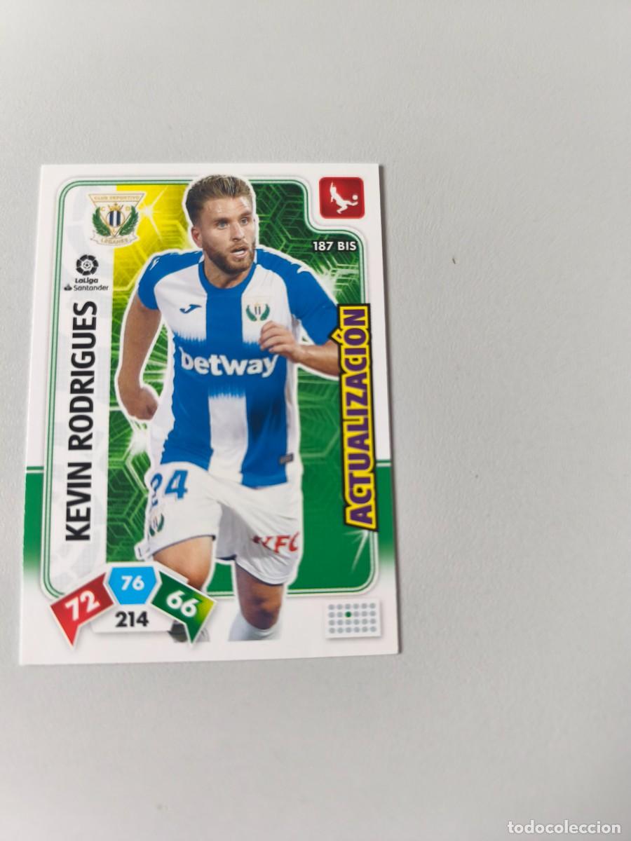 Cromos de f&uacute;tbol: ADDRENALYN XL 2019 2020 19 20 LEGANES ACTUALIZACI&Oacute;N KEVIN RODRIGUES 187 BIS CJA1