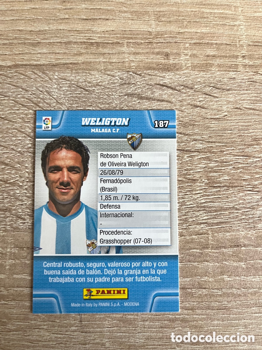Cromos de f&uacute;tbol: 187 WELIGTON MEGACRACKS MGK 2010 2011 10 11 M&Aacute;LAGA