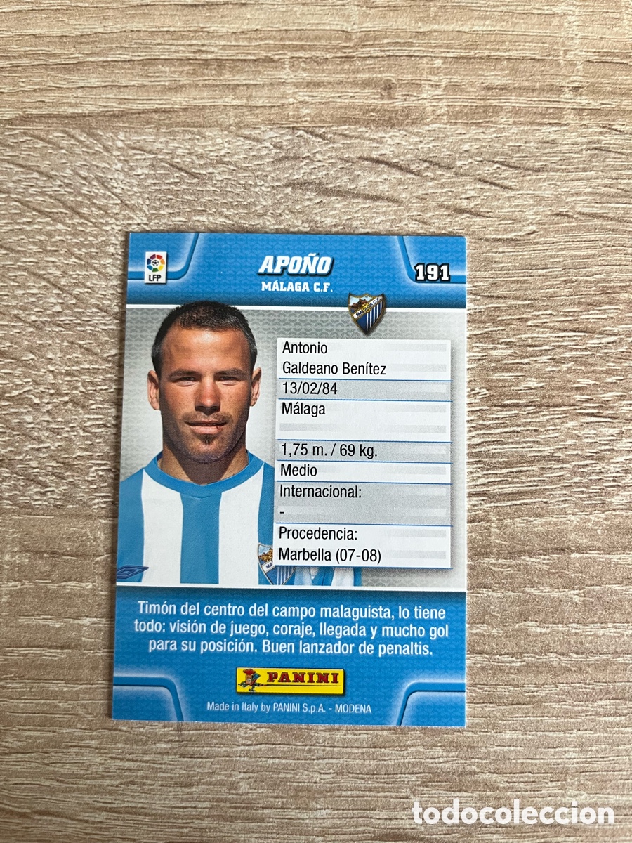 Cromos de f&uacute;tbol: 191 APO&Ntilde;O MEGACRACKS MGK 2010 2011 10 11 M&Aacute;LAGA