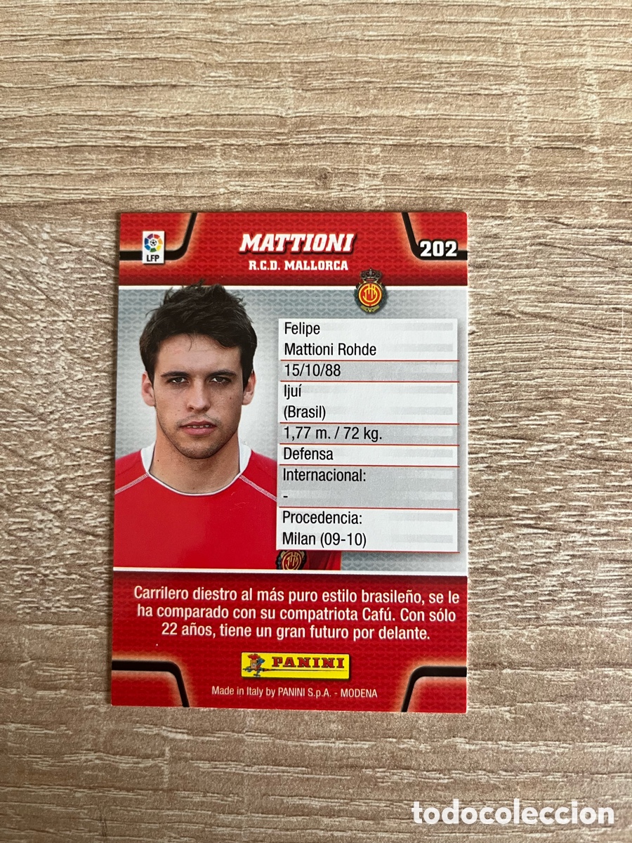 Cromos de f&uacute;tbol: 202 MATTIONI MEGACRACKS MGK 2010 2011 10 11 MALLORCA