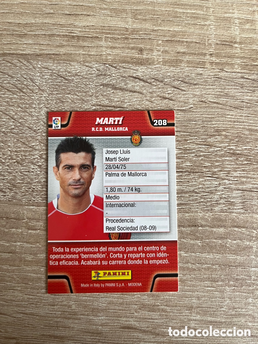 Cromos de f&uacute;tbol: 208 MART&Iacute; MEGACRACKS MGK 2010 2011 10 11 MALLORCA