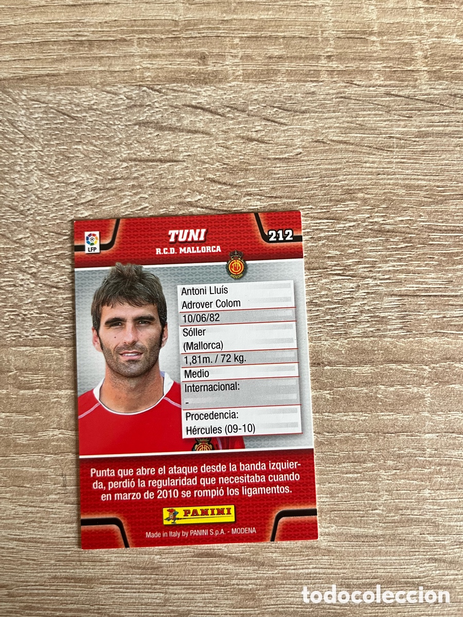 Cromos de f&uacute;tbol: 212 TUNI MEGACRACKS MGK 2010 2011 10 11 MALLORCA