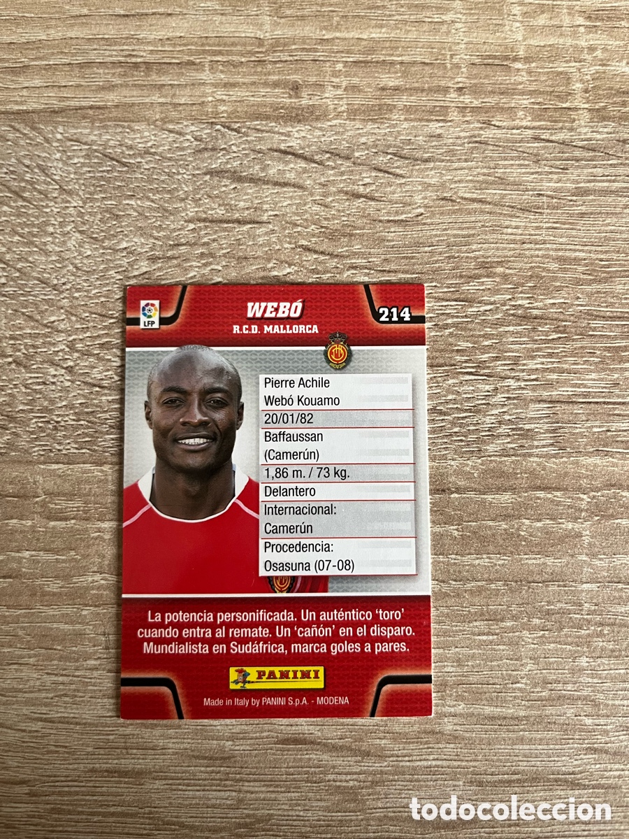 Cromos de f&uacute;tbol: 214 WEB&Oacute; MEGACRACKS MGK 2010 2011 10 11 MALLORCA