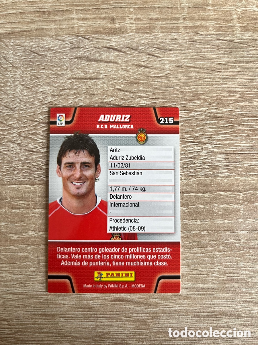Cromos de f&uacute;tbol: 215 ADURIZ MEGACRACKS MGK 2010 2011 10 11 MALLORCA