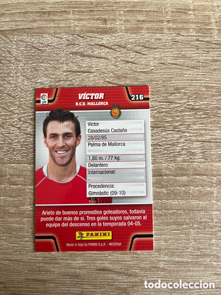 Cromos de f&uacute;tbol: 216 V&Iacute;CTOR MEGACRACKS MGK 2010 2011 10 11 MALLORCA