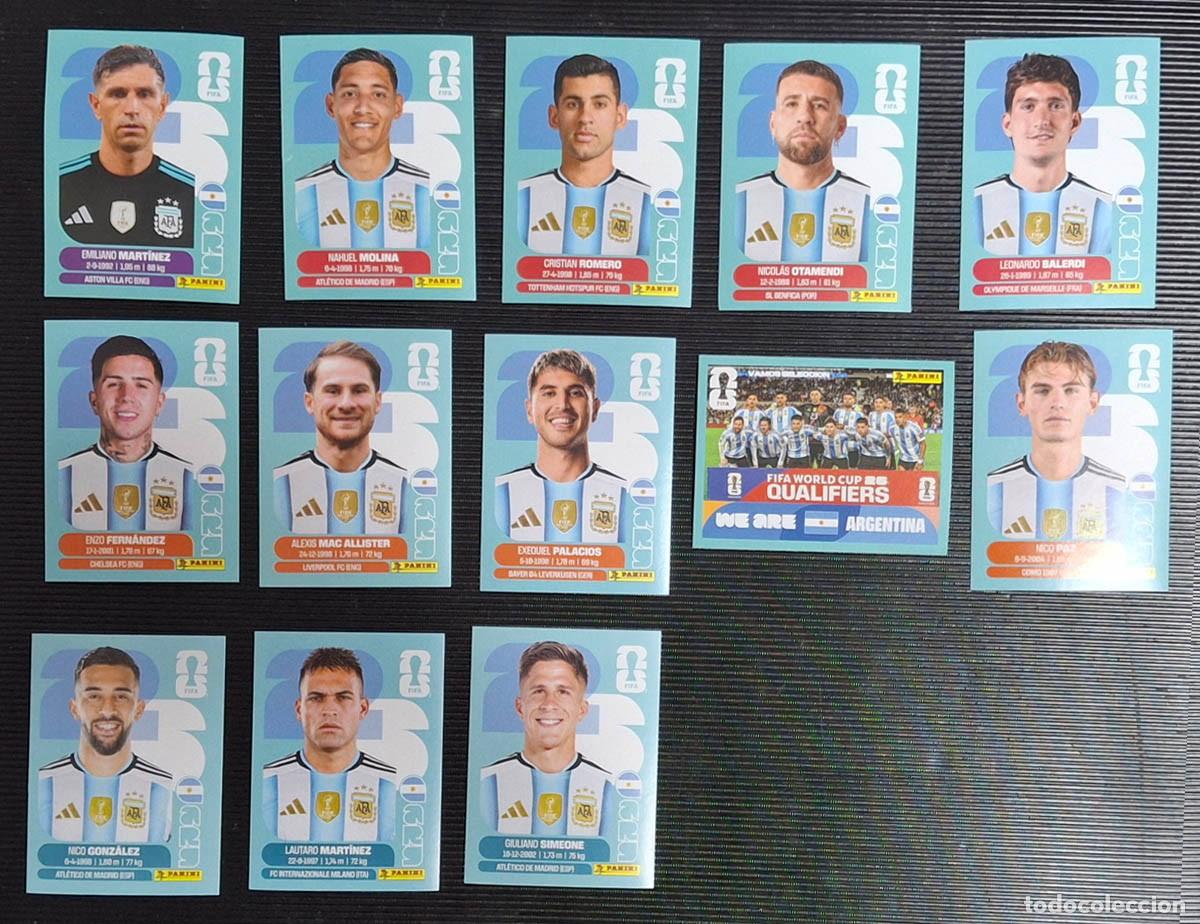 Cromos de f&uacute;tbol: Argentina ARG 13 cromos, Mundial de F&uacute;tbol 2026