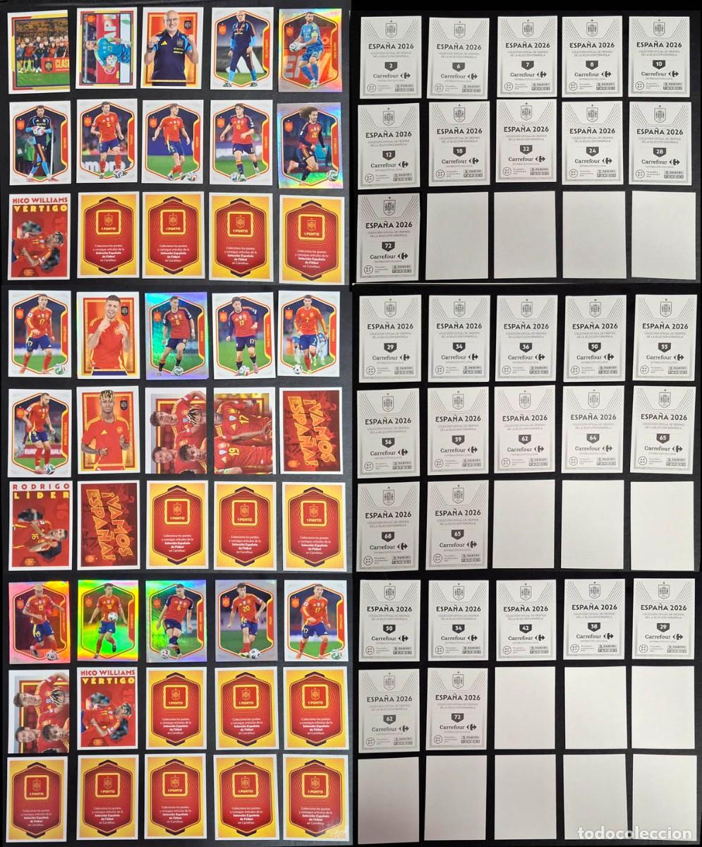 Cromos de f&uacute;tbol: 45 cromos de la colecci&oacute;n Carrefour Selecci&oacute;n Espa&ntilde;ola 2026