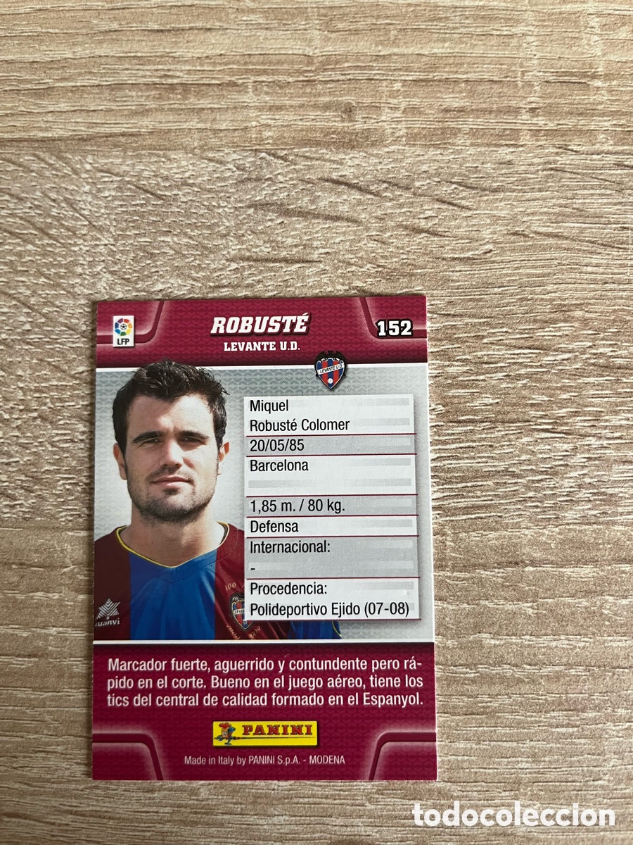 Cromos de Futebol: 152 ROBUST&Eacute; MEGACRACKS MGK 2010 2011 10 11 LEVANTE