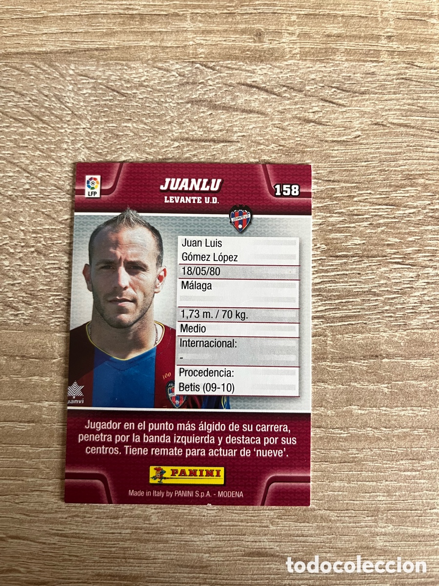 Fu&szlig;ball-Sticker: 158 JUANLU MEGACRACKS MGK 2010 2011 10 11 LEVANTE