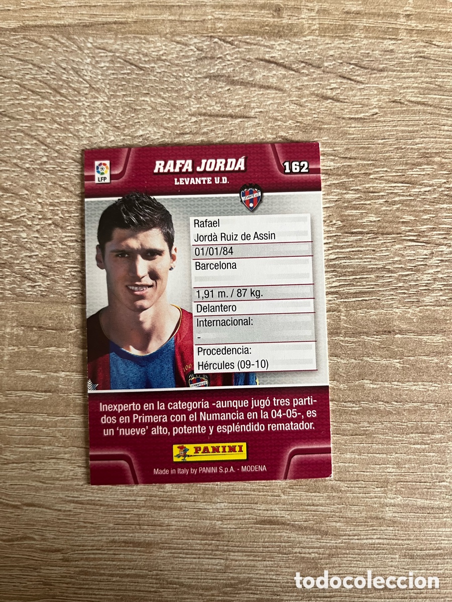 Fu&szlig;ball-Sticker: 162 RAFA JORD&Aacute; MEGACRACKS MGK 2010 2011 10 11 LEVANTE