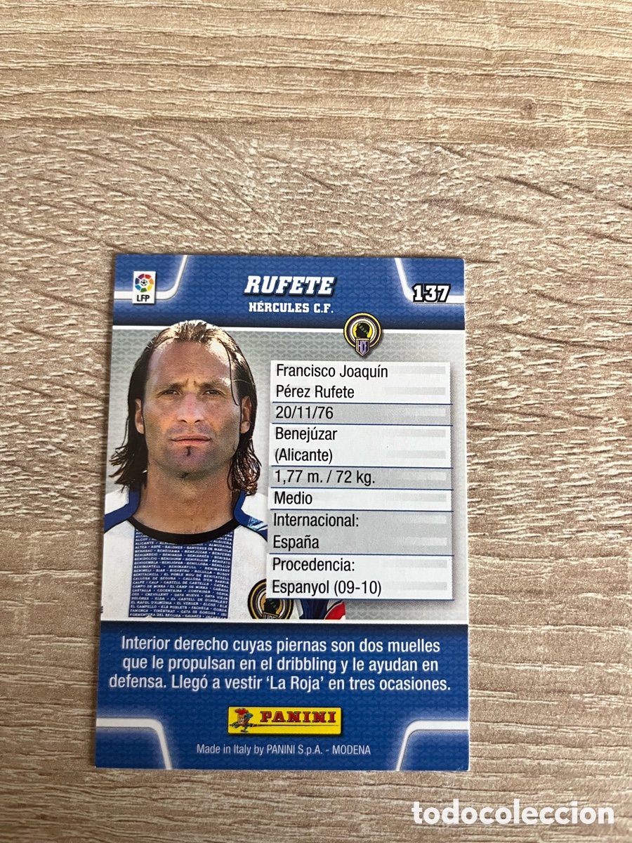 Cromos de f&uacute;tbol: 137 RUFETE MEGACRACKS MGK 2010 2011 10 11 H&Eacute;RCULES