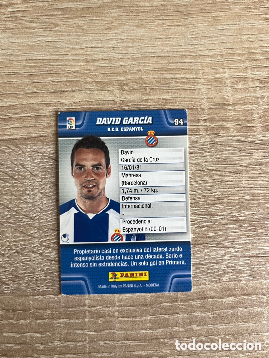 Cromos de f&uacute;tbol: 94 DAVID GARC&Iacute;A MEGACRACKS MGK 2010 2011 10 11 ESPA&Ntilde;OL ESPANYOL
