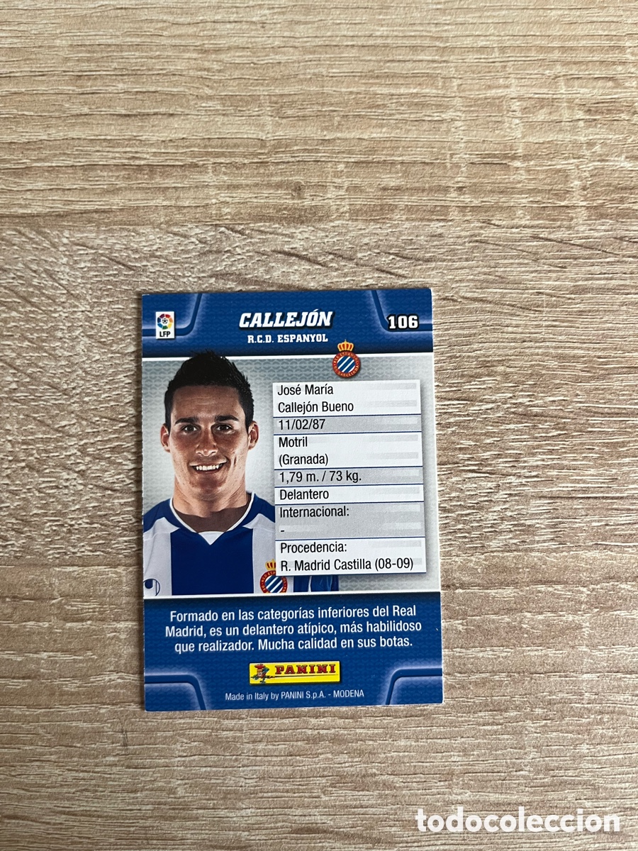 Cromos de f&uacute;tbol: 106 CALLEJ&Oacute;N MEGACRACKS MGK 2010 2011 10 11 ESPA&Ntilde;OL ESPANYOL
