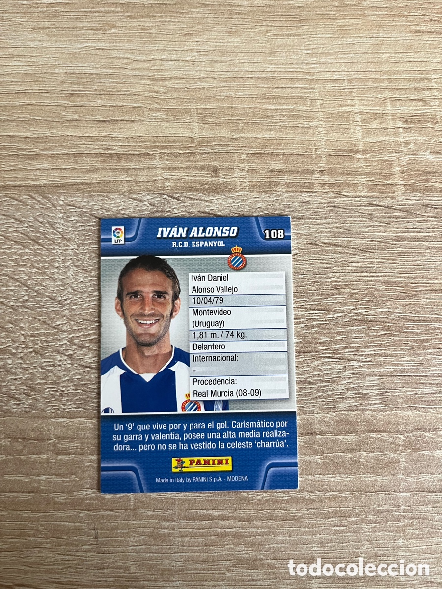 Cromos de f&uacute;tbol: 108 IV&Aacute;N ALONSO MEGACRACKS MGK 2010 2011 10 11 ESPA&Ntilde;OL ESPANYOL